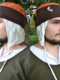 4 ručne šitá podšívaná vlnená čiapka, prvá polovica 14. storočia